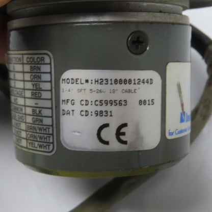Dynapar H23100001244D Encoder 1/4" Shaft 5-26V