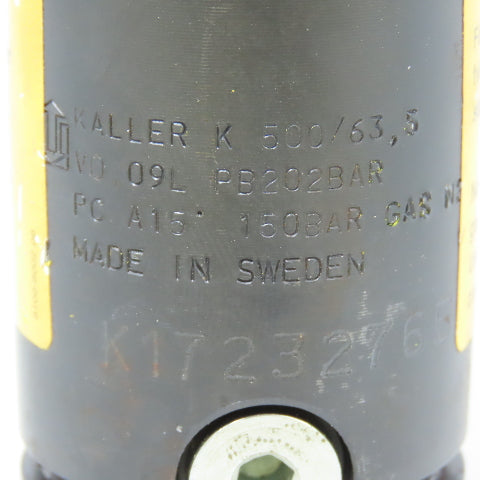 Kaller K 500/63,5 PB202BBAR Nitrogen Gas Spring 150 Bar PC A15 20mm Rod