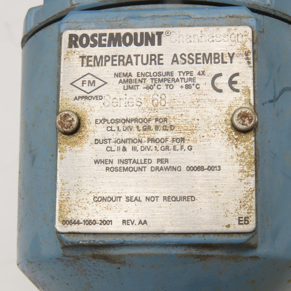 Rosemount Series 68 Temperature Sensor 1" Stainless Steel Flange 6" Probe