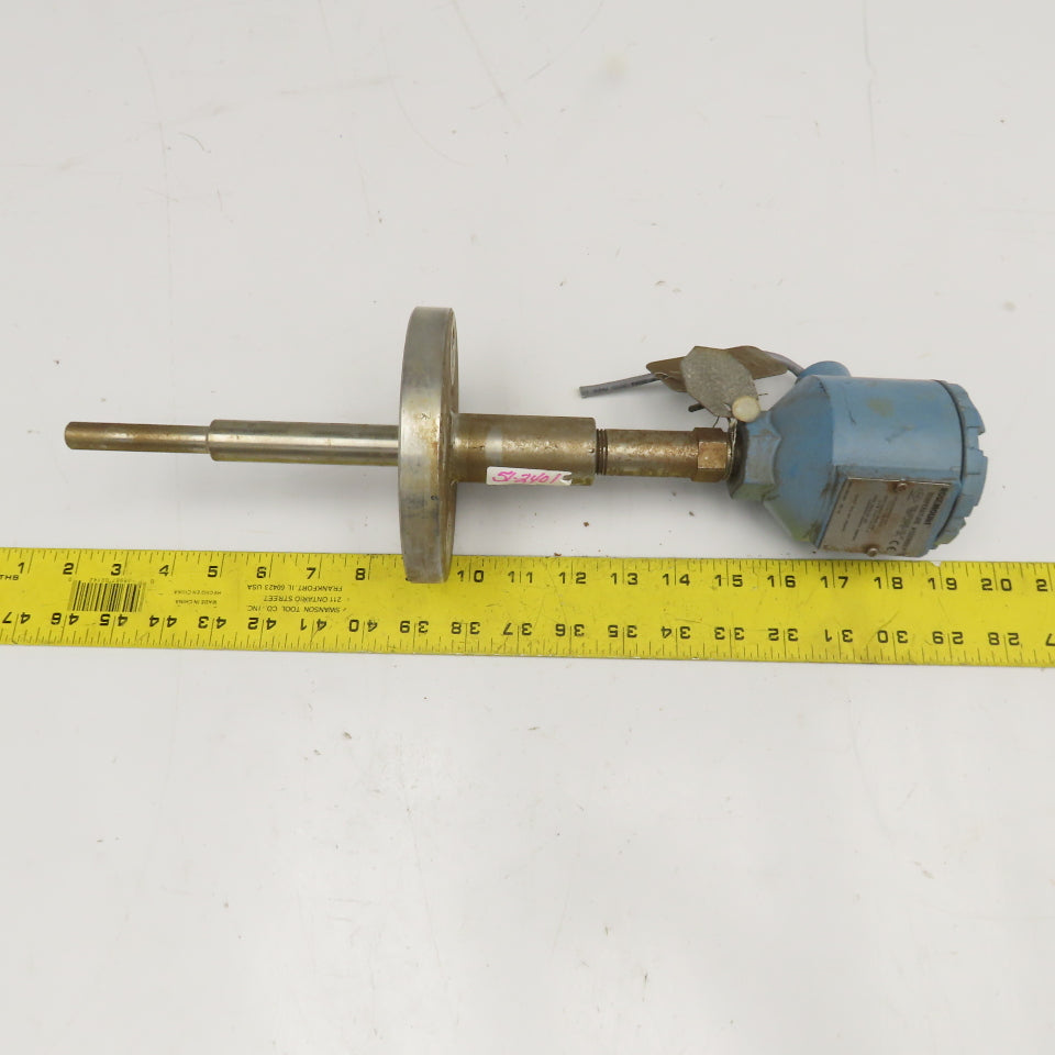 Rosemount Series 68 Temperature Sensor 1" Stainless Steel Flange 6" Probe
