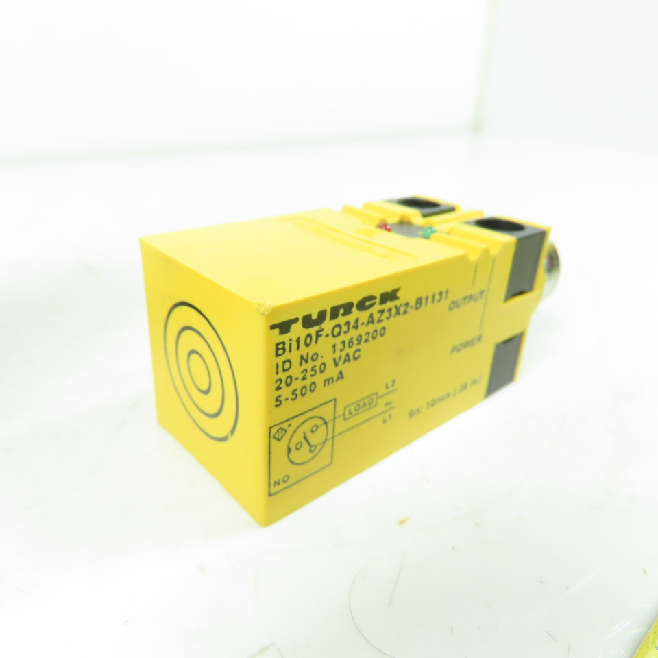 Turck Bi10F-Q34-AZ3X2-B1131 Inductive Proximity Sensor 20-250VAC 5-500mA