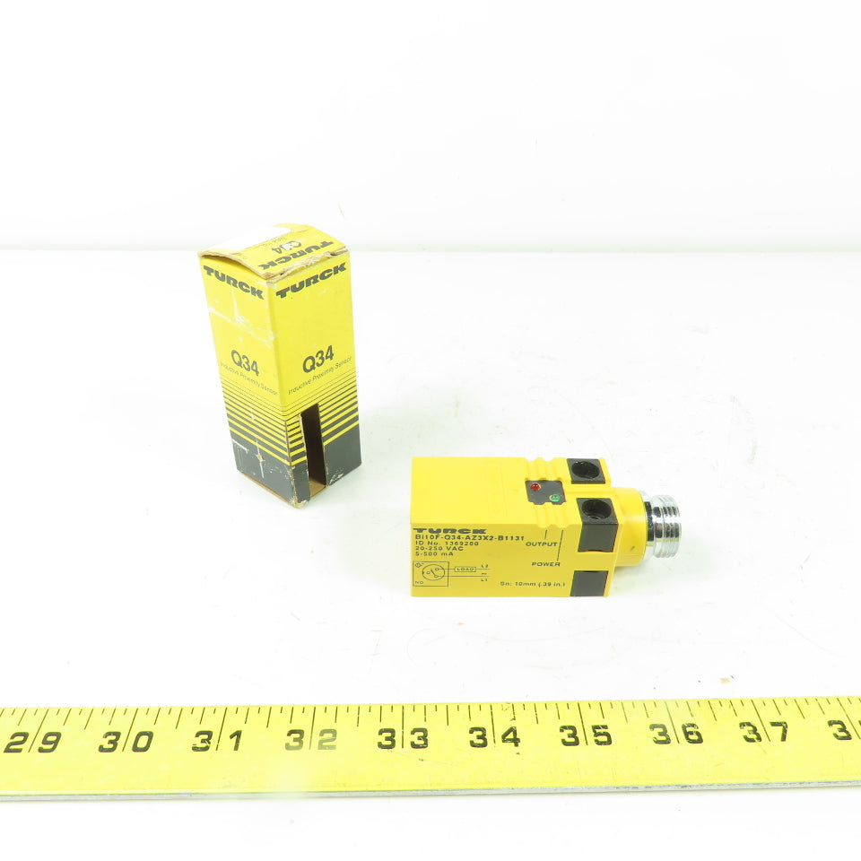 Turck Bi10F-Q34-AZ3X2-B1131 Inductive Proximity Sensor 20-250VAC 5-500mA