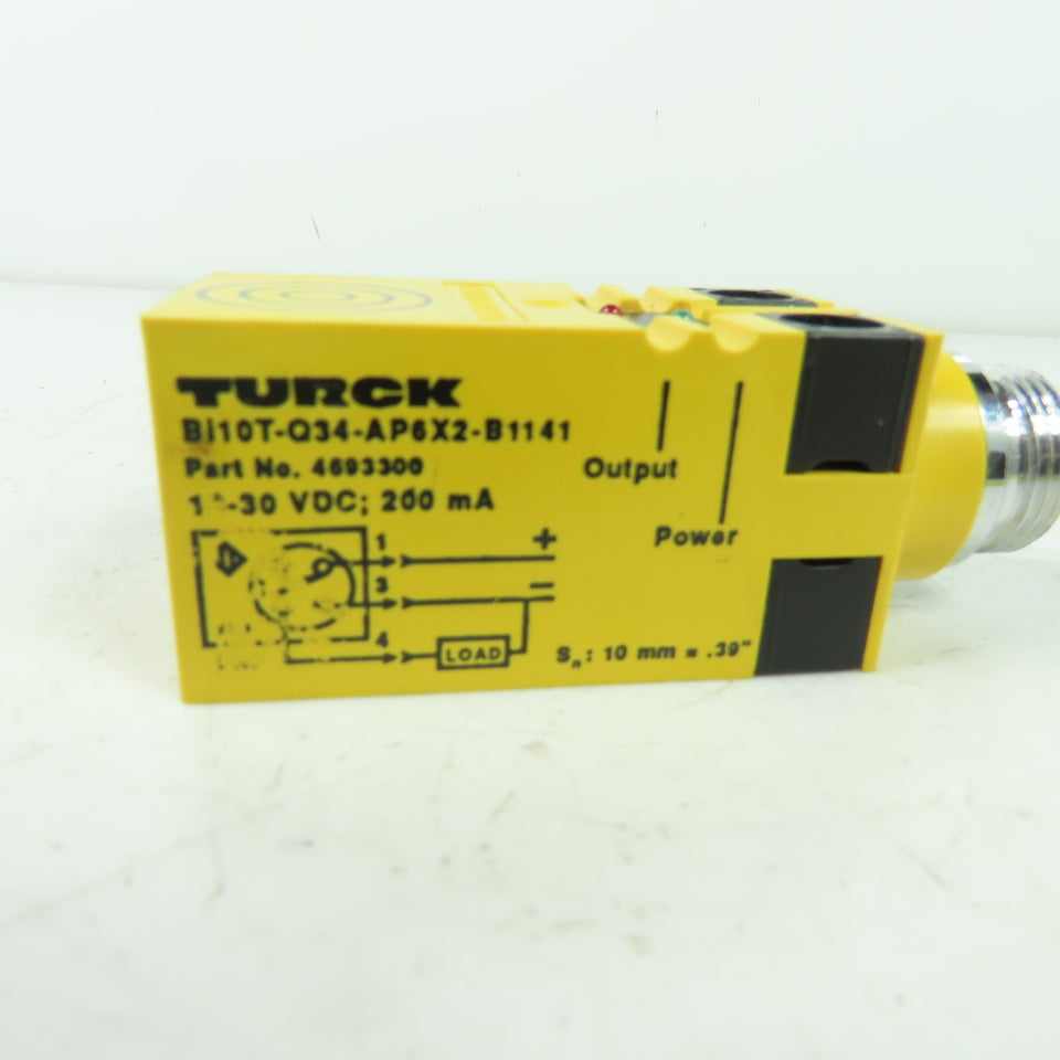 Turck Bi10F-Q34-AZ3X2-B1131 Inductive Proximity Sensor 20-250VAC 5-500mA