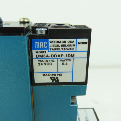 Mac 92B-BAB-BJ4-DM-DDAP-1DM Solenoid Valve 20-120PSI 24VDC