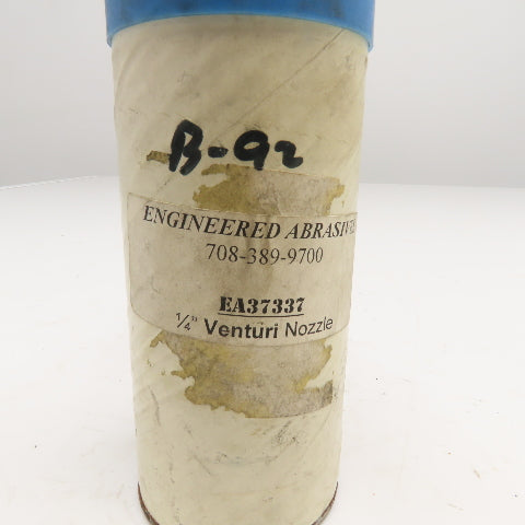 Engineered Abrasives EA37337 1-1/4" NPT Shot Sandblast Nozzle Venturi 1/4" Bore