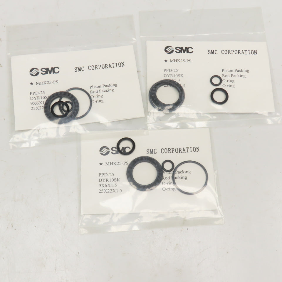 SMC MHK25-PS Parallel Gripper Seal Kit Lot Of 3