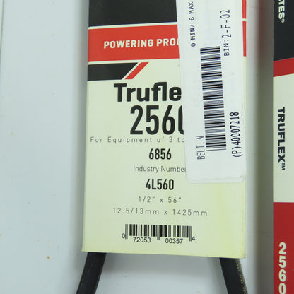 Gates 4L560 Truflex 2560 V-Belt 4L Section 1/2" x 56" Long Lot of 4