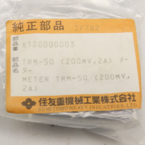 Sumitomo TRM-50 200mV Panel Ammeter 2A