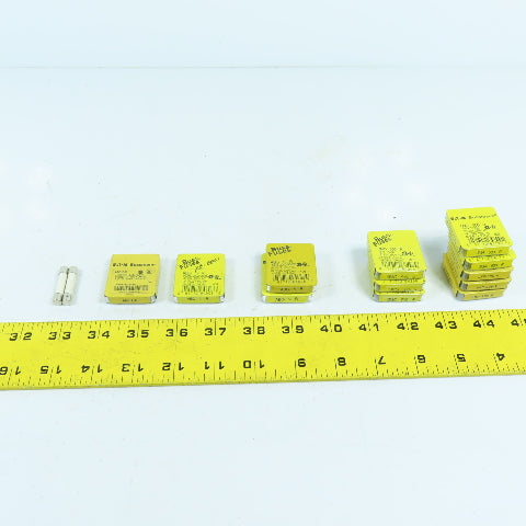 Bussmann GMC, GMA, ABC Huge Lot Of Misc Fuses 500mA, 1A, 2A, 5A, 59 Pieces