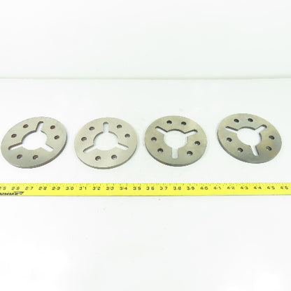 Machine Chuck Plate 5.325" OD 2.80" ID Bore 5/16" Thick Lot Of 4