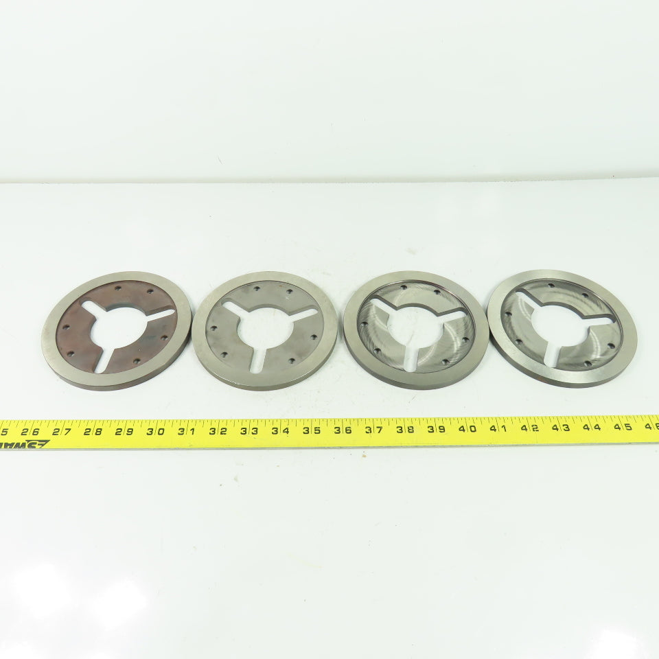 Machine Chuck Plate 5.325" OD 2.80" ID Bore 5/16" Thick Lot Of 4