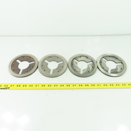 Machine Chuck Plate 5.325" OD 2.80" ID Bore 5/16" Thick Lot Of 4