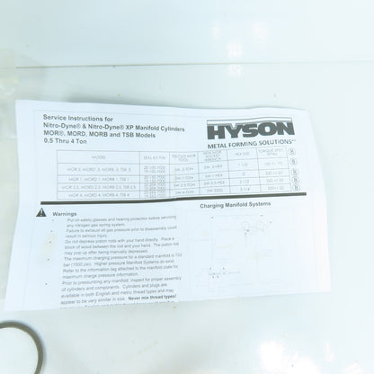 Hyson 20-209-7000 Nitrogen Spring Seal Repair Kit