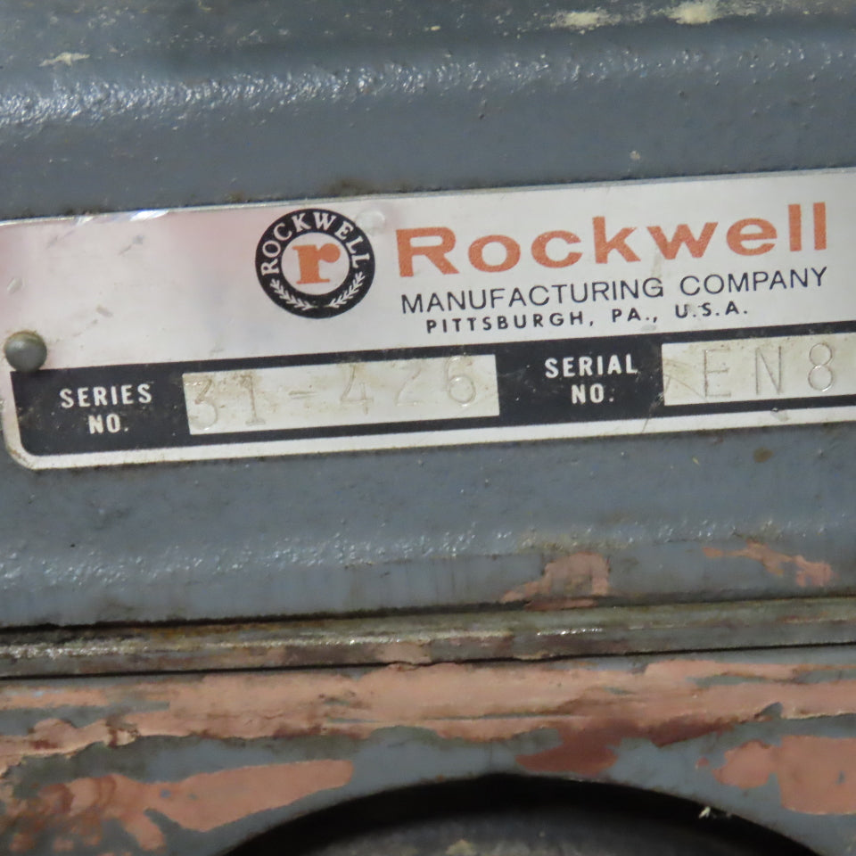 Rockwell 31-426 12" Pedestal Disc Sander 1/2Hp 208V 3Ph 1725 RPM