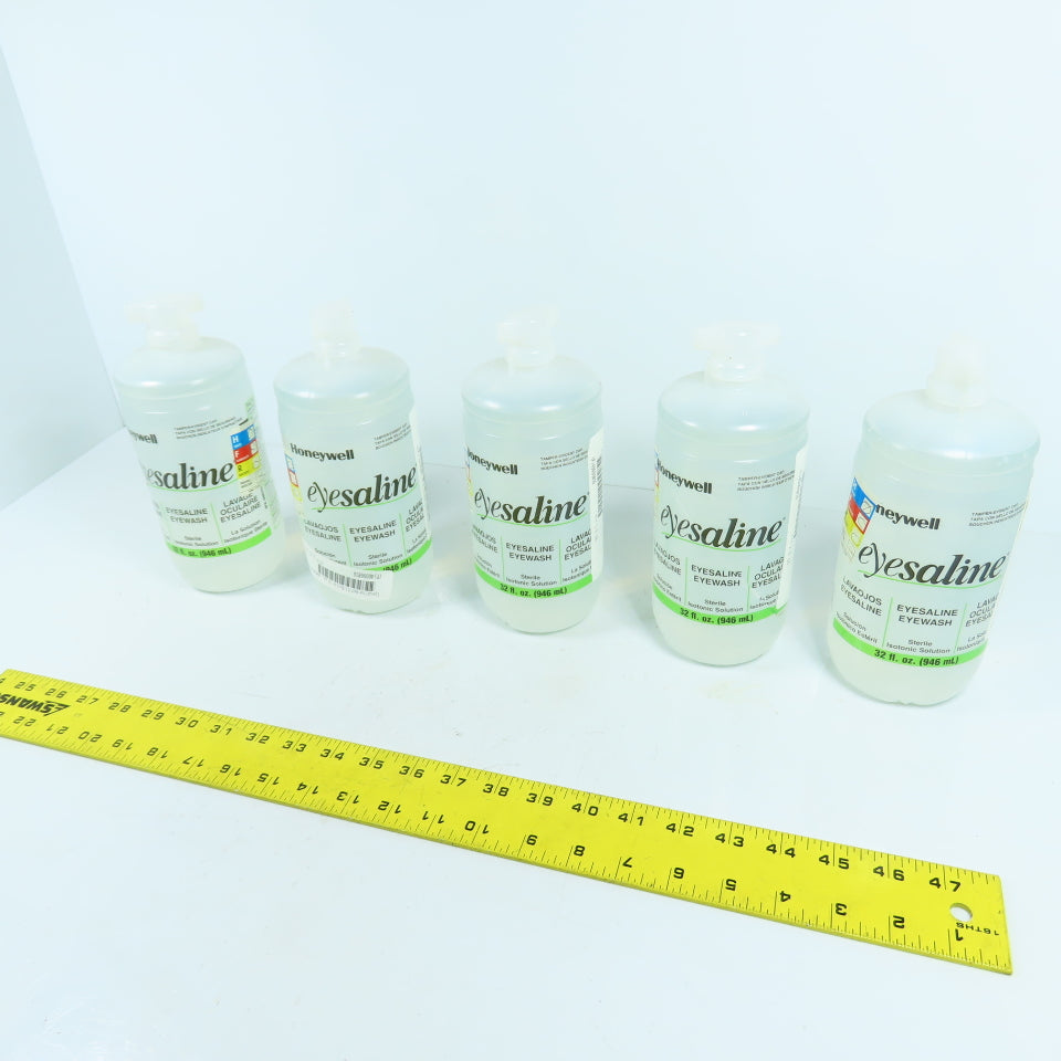 Honeywell Sterile Isotonic Solution Eyesaline Eye & Face Wash 32 Fl. Oz. Lot/5