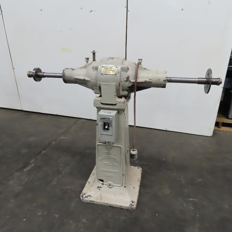 US Electrical Tools Model 90 480V 3Ph Pedestal Buffer 3Hp 1-1/4" Spindle 3450RPM