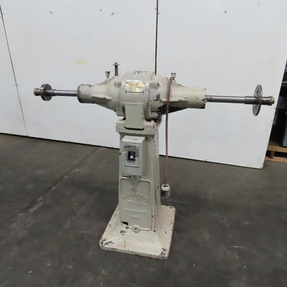 US Electrical Tools Model 90 480V 3Ph Pedestal Buffer 3Hp 1-1/4" Spindle 3450RPM