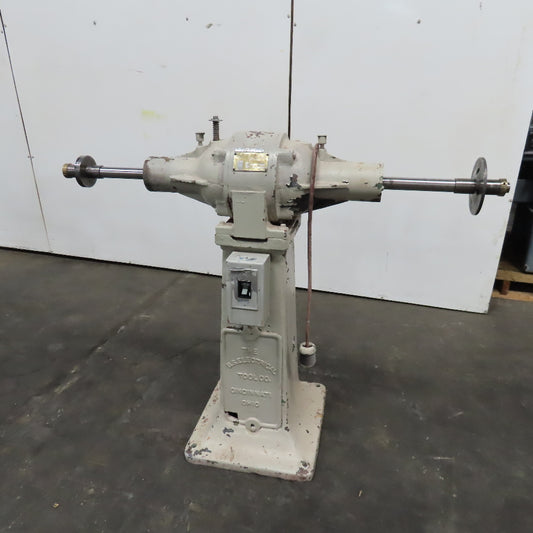 US Electrical Tools Model 90 480V 3Ph Pedestal Buffer 3Hp 1-1/4" Spindle 3450RPM