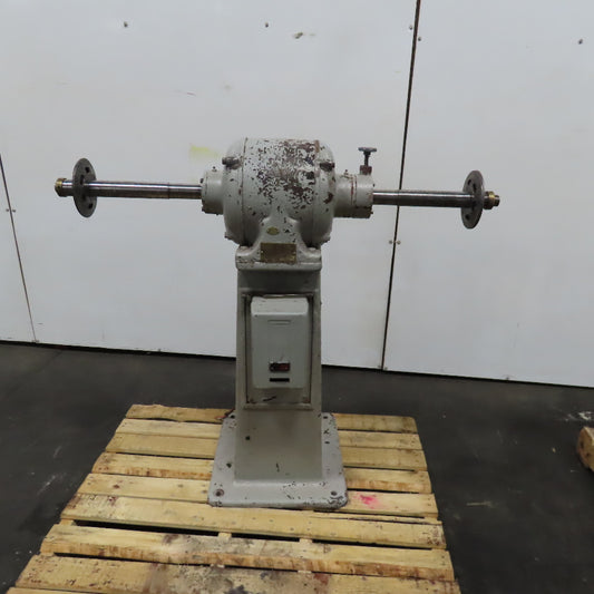 Reliance Motor Lathe AC3 480V 3Ph Pedestal Buffer 3Hp 1-1/4" Spindle 3400RPM