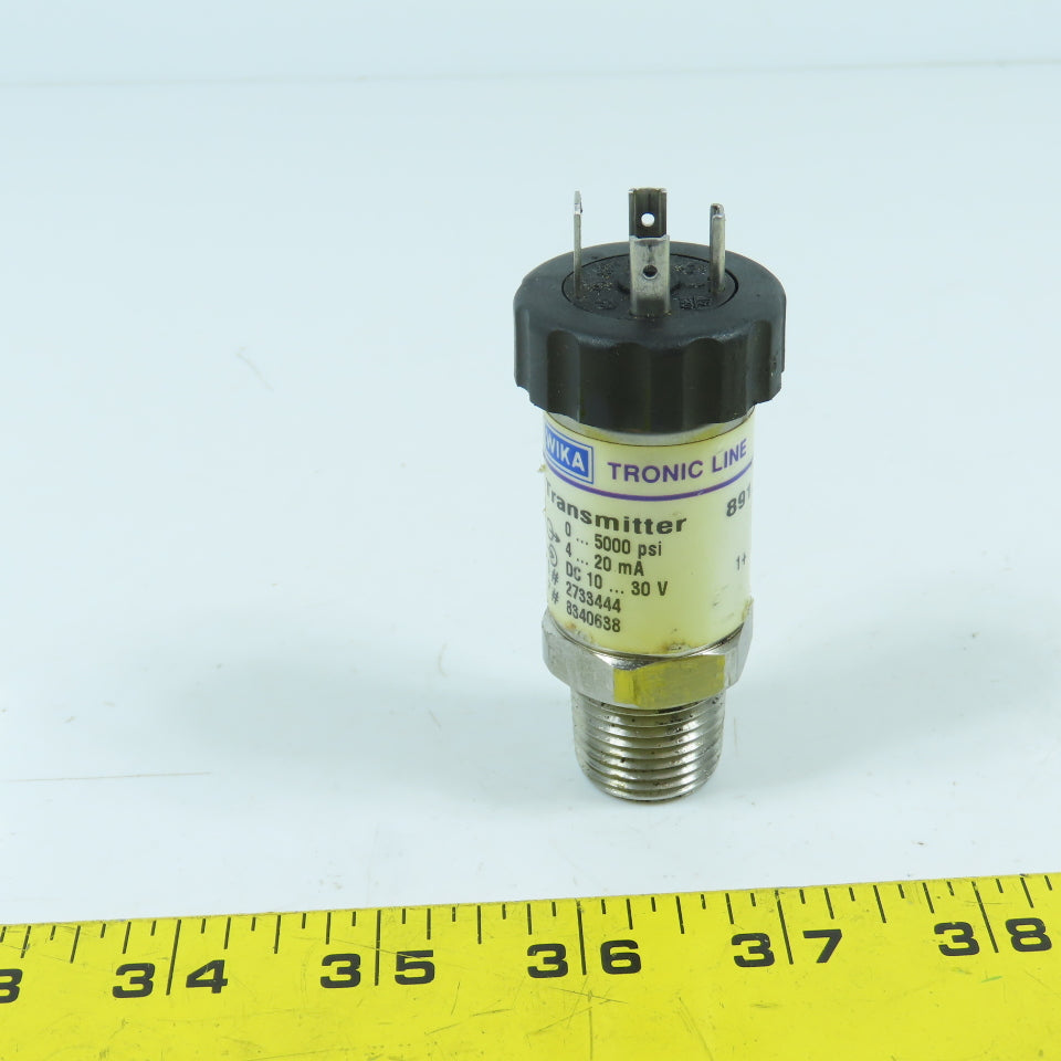 Wika 8340638 Tronic Line Pressure Transmitter 0-5000PSI 10-30V DC 4-20mA 1/2"