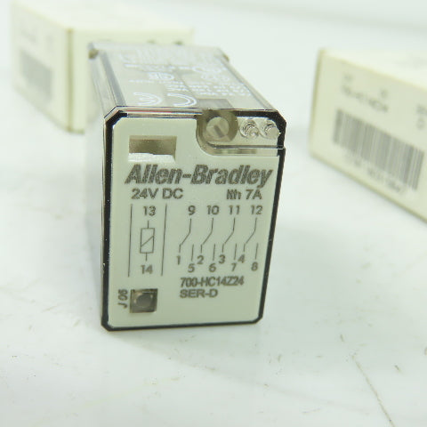 Allen Bradley 700-HC14Z24 Ser D Ice Cube Relay 24VDC 7A Lot Of 3 NEW