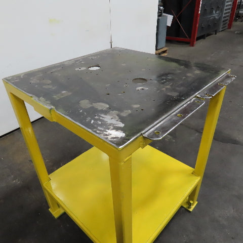 30" x 30" x 40" Tall Steel Top Assembly Bench Press Table Base W/ Shelf