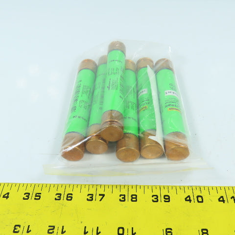 Bussmann Fuseton FRS-R-20 Energy Efficient 20A Time Delay Fuses 600VAC Lot Of 6