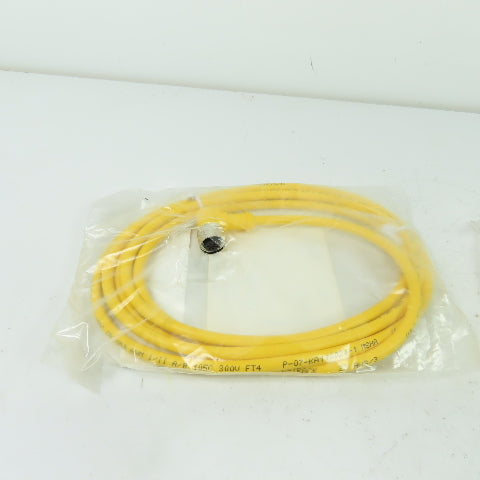Turck WKB 3T-2 Micro Fast Cordset Cable 3-Pin Female Right Angle NEW Lot of 2