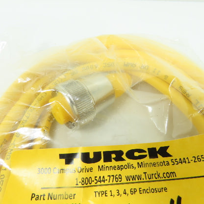 Turck RKM RKM 40-3M Mini Fast Cordset Cable 4-Pin Female Straight U5127-32 NEW