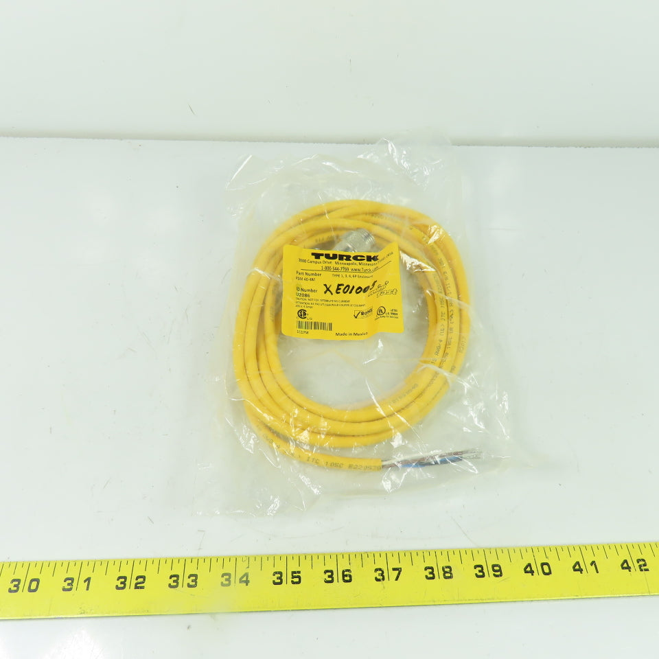 Turck RSM 40-4M Mini Fast Cordset Cable 4-Pin Male Straight U2086 NEW