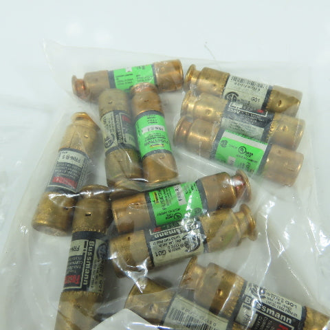 Fusetron FRN-R- 2A, 5A, 8A, 15A Dual Element Time Delay Fuses 600VAC Lot Of 33