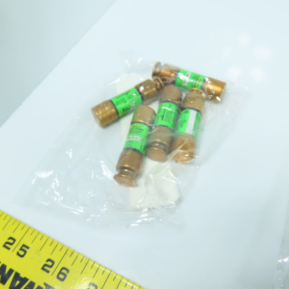 Fusetron FRN-R- 2A, 5A, 8A, 15A Dual Element Time Delay Fuses 600VAC Lot Of 33