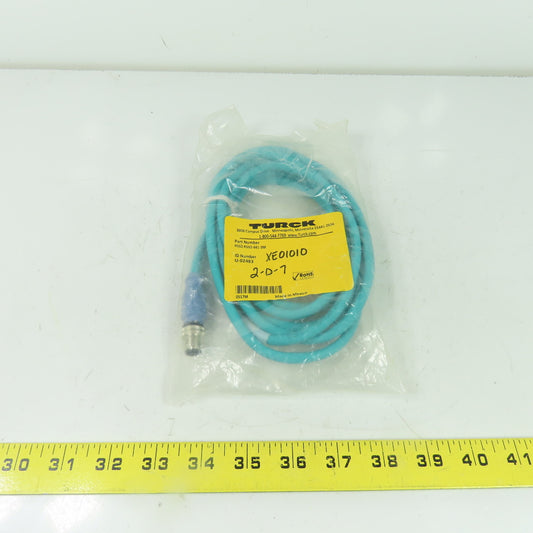 Turck RSSD RSSD 441-3M Ethernet Cordset Cable 4-Pin Male Straight U-02483