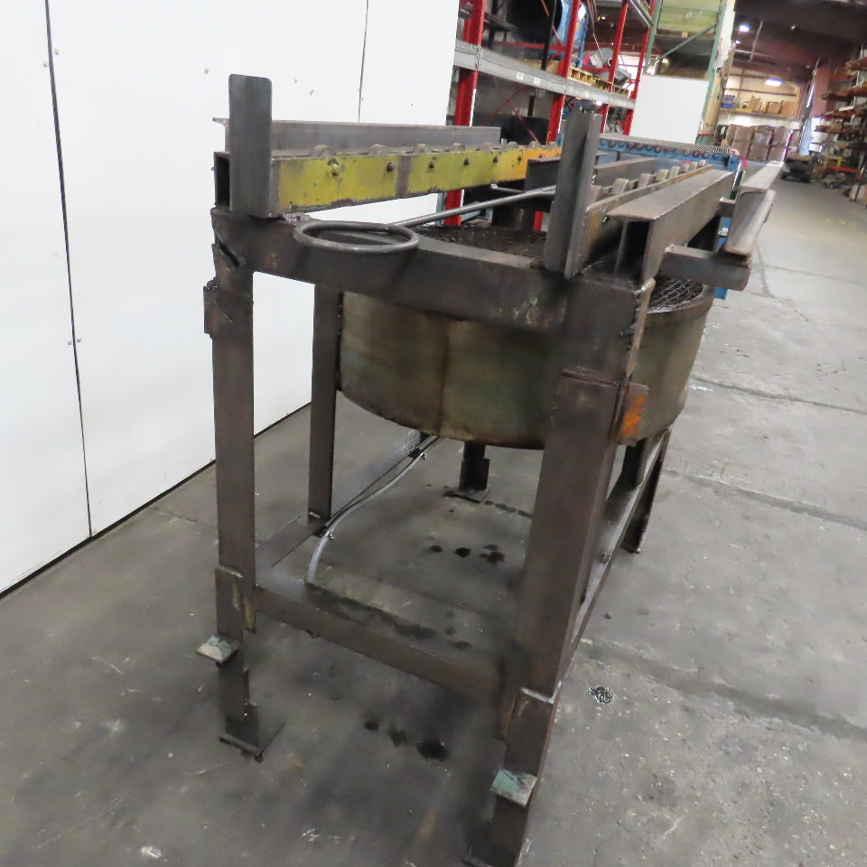 Custom Made Hot Work Oven Discharge Cooling Conveyor 24" Rail Width .75Hp 3Ph
