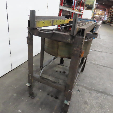 Custom Made Hot Work Oven Discharge Cooling Conveyor 24" Rail Width .75Hp 3Ph