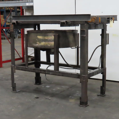 Custom Made Hot Work Oven Discharge Cooling Conveyor 24" Rail Width .75Hp 3Ph