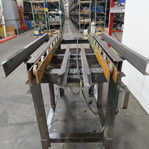 Custom Made Hot Work Oven Discharge Cooling Conveyor 24" Rail Width .75Hp 3Ph
