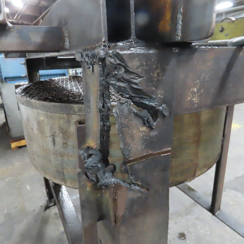 Custom Made Hot Work Oven Discharge Cooling Conveyor 24" Rail Width .75Hp 3Ph