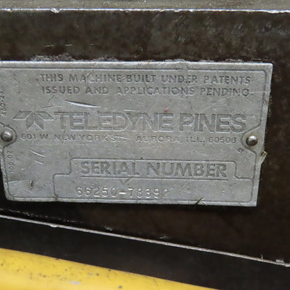 Teledyne Pines 66250-78392 3" Tube End Finishing Machine 208-230/460V 3Ph 3Hp