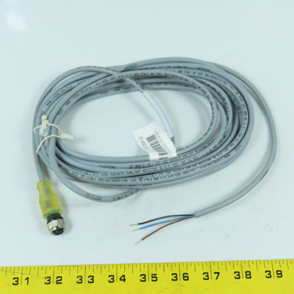 Turck RKE 4T-6-P7X2 Single Ended M12 Straight Sensor Cordset 30V 4A