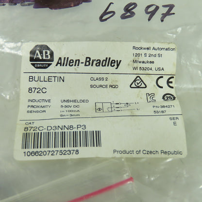 Allen Bradley 872C-D3NN8-P3 Ser E Inductive Proximity Sensor Switch 5-30VDC NEW