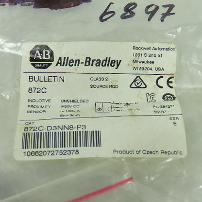 Allen Bradley 872C-D3NN8-P3 Ser E Inductive Proximity Sensor Switch 5-30VDC NEW