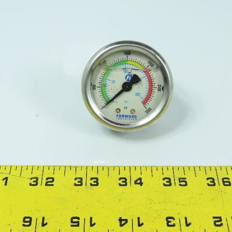 Forward Industries 43mm Pressure Gauge 0-3000PSI 0-200 Bar 1/4" NPT