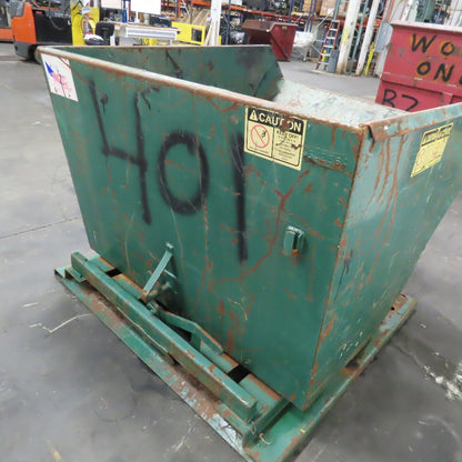 1-1/2 Cu/Yard Self Dumping Trash Scrap Hopper 58" x 67 x 45"
