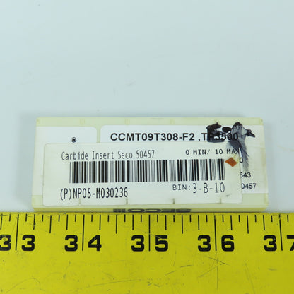Seco CCMT09T308-F2 TP3500 Indexable Carbide Rhombic Inserts 0.375" Diam Box/10