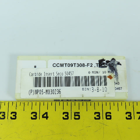 Seco CCMT09T308-F2 TP3500 Indexable Carbide Rhombic Inserts 0.375" Diam Box/10