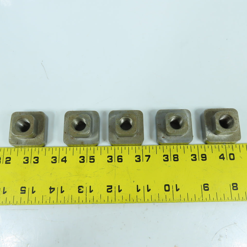 12mm-1.75 T-Slot Holding Nut 1-1/4" Square Head Lot Of 10