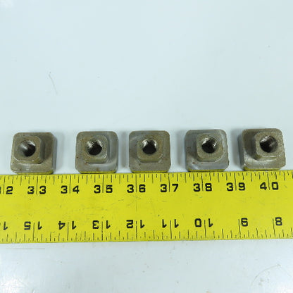 12mm-1.75 T-Slot Holding Nut 1-1/4" Square Head Lot Of 10