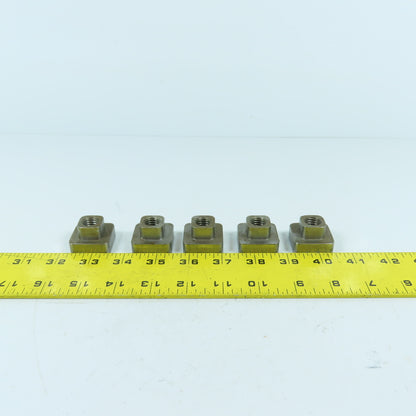 12mm-1.75 T-Slot Holding Nut 1-1/4" Square Head Lot Of 10