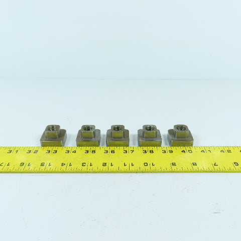 12mm-1.75 T-Slot Holding Nut 1-1/4" Square Head Lot Of 10